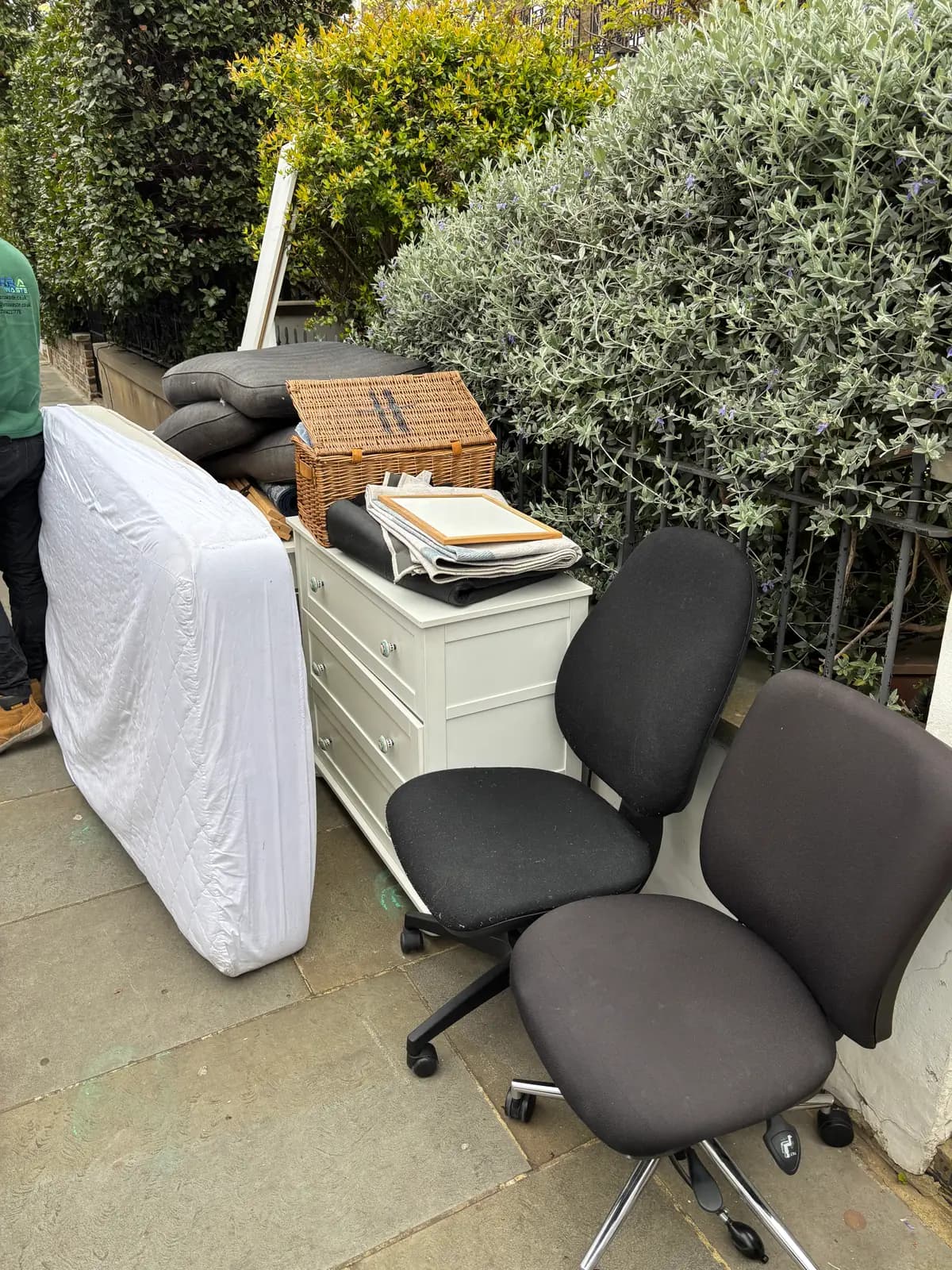 Before commercial access clearance waste removal — cluttered space