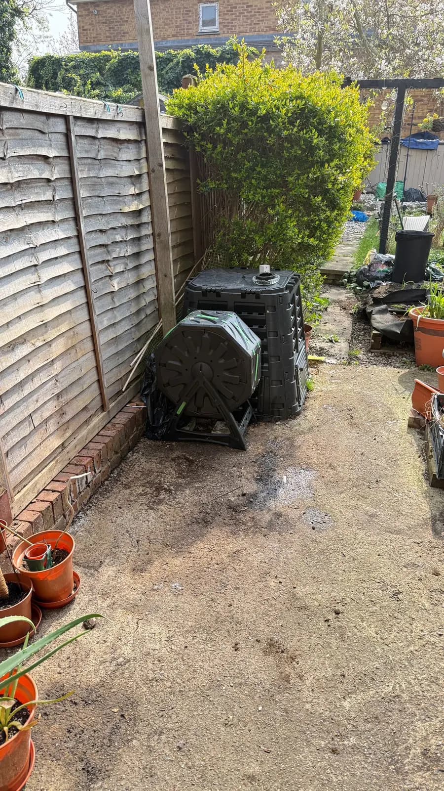 After side passage clearance waste removal — cleared and tidy